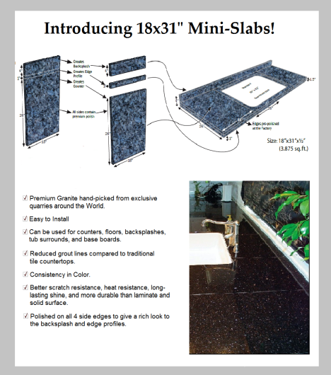 18x31 Granite Slab Information