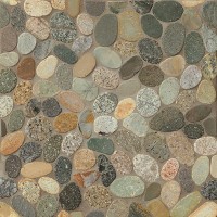 Multicolor Pebble mosaic tiles