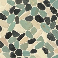 Sliced pebble mosaics