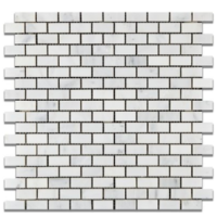Mini Bricks Honed Ocean White Marble
