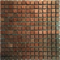 Copper 1x1 Slate Mosaics